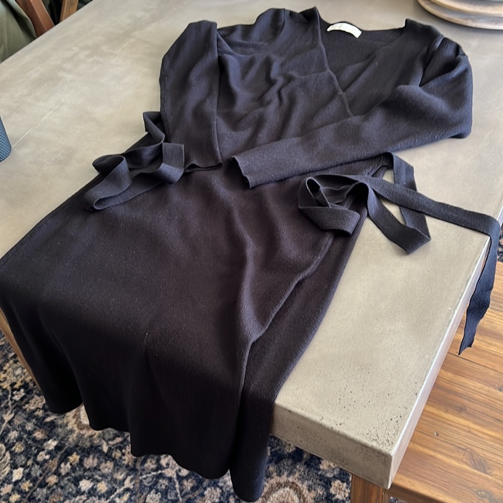 Abercrombie & Fitch wrap black sweater dress new without tags